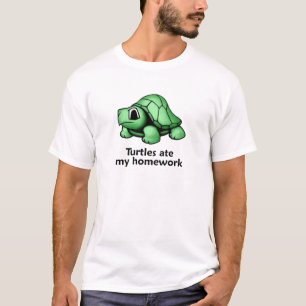 Sköldpaddor åt min läxa t-shirt