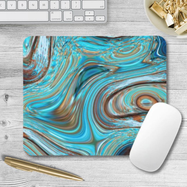 sköldpaddor av sköldpaddor av lantbruksväxter musmatta (farmhouse teal blue Woodgrain turquoise swirls Mouse Pad)