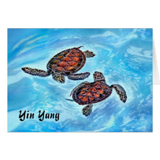 Sköldpaddor för Yin Yang babyhav Hälsningskort