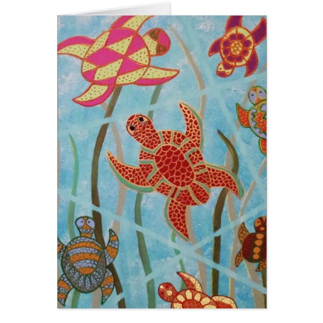 Sköldpaddor Galore Hälsningskort (Framsidan)