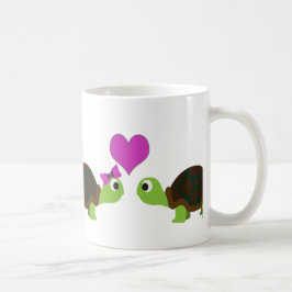 Sköldpaddor i kärlek kaffemugg