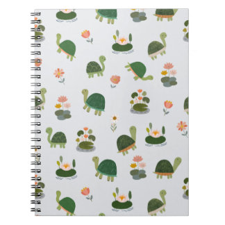 Sköldpaddor & Näckrosblad på Off-White Anteckningsbok
