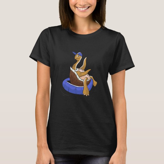 sköldpaddor simmande t shirt (Framsida)