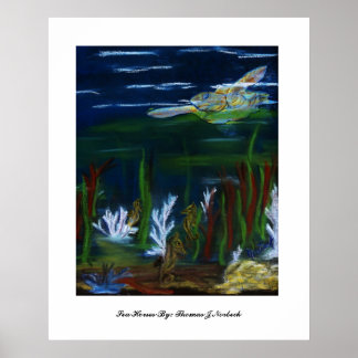 sköldpaddor, sjöhästar efter: Thomas J Norbeck Poster