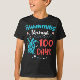 Sköldpadds Hav Simmar Genom 100 Skoldagar T Shirt