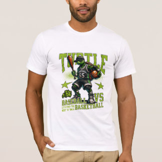 sköldpadds korgboll spel t shirt
