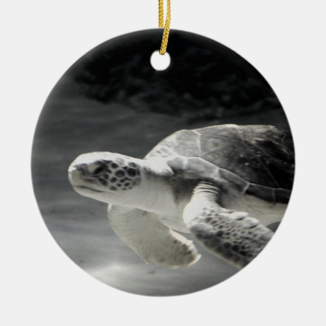 Sköldpadds Tank Jul Julgransprydnad Keramik (Framsidan)
