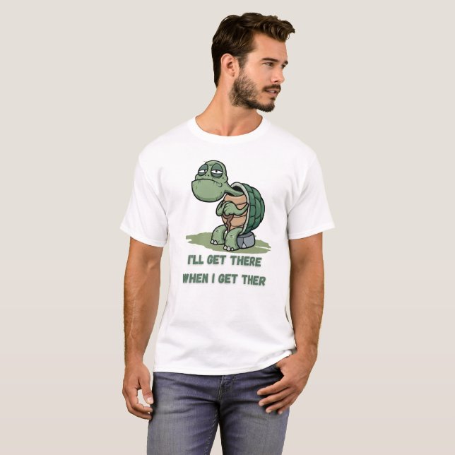 Sköldpadds-tecknad t-shirt (Hel framsida)