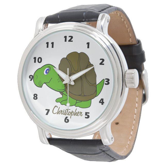 Sköldpaddsdesign Personlig Armbandsur (Vinklad)
