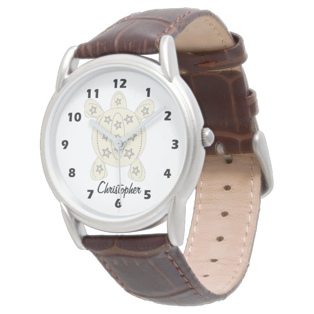 Sköldpaddsdesign Personlig Armbandsur (Vinklad)