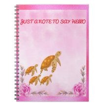 Sköldpaddsfamilj Rosa Watercolor Åter till skolan 