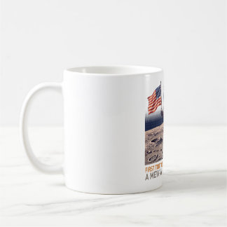 Sköldpaddskatt Astronaut Retro Sci-Fi Månen Land Kaffemugg