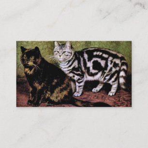Sköldpaddsskal- och silvertabby katt visitkort