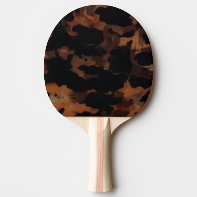 Sköldpaddsskal Sömlöst Mönster, Chic Sköldpaddsska Pingisracket (Framsidan)
