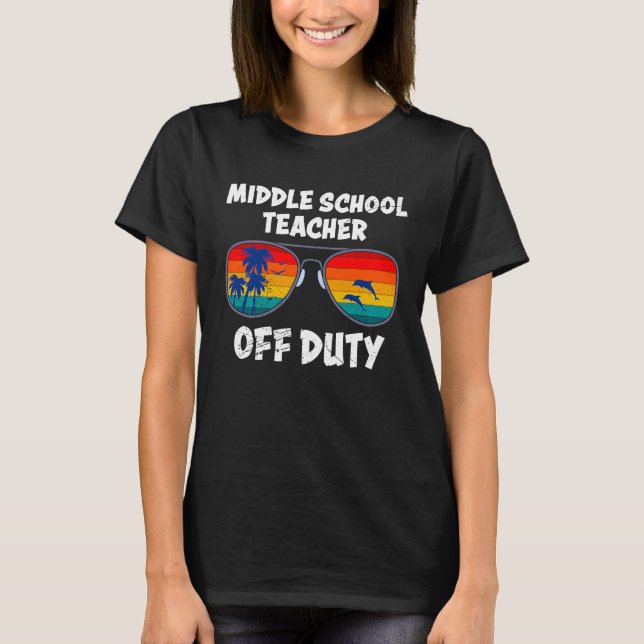 Skolelärare i mitten, tjänstelärare 1 t shirt (Framsida)