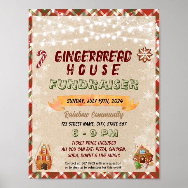 Skolemall för Gingerbröd House Tävling Poster (Framsidan)