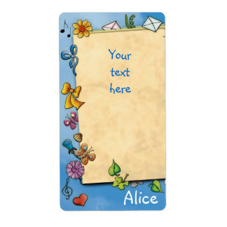 Skoletiketter med din anteckning fraktsedel