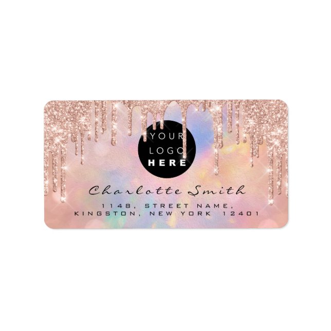 Skoletiketter Ro Glitter Drives Online Shop Logoty Adressetikett (Framsidan)