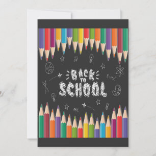 Skolfärdens första dag, välkommen Back to school Inbjudningar