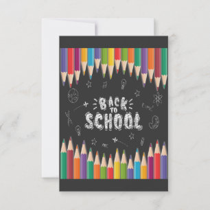 Skolfärdens första dag, välkommen Back to school Tack Kort