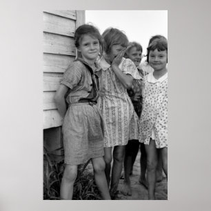 Skolflickor i Underbar depression, 1930-talet Poster