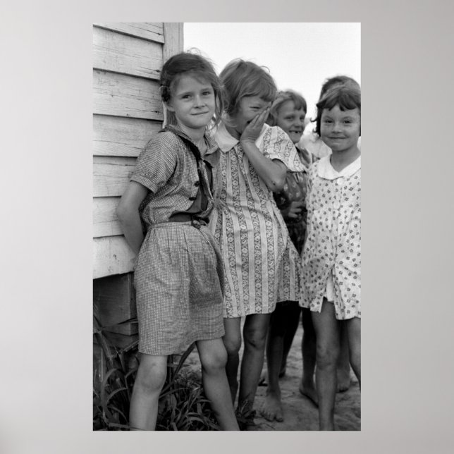 Skolflickor i Underbar depression, 1930-talet Poster (Framsidan)