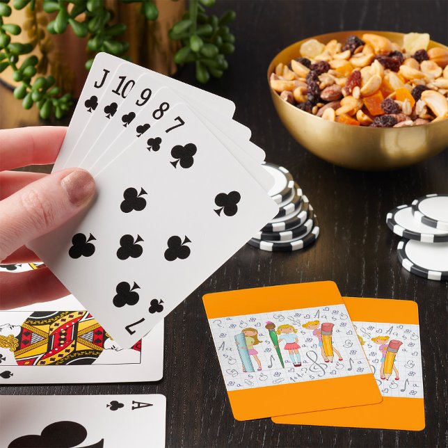 Skolflickor med universitetsexamen casinokort (Skapare uppladdad)