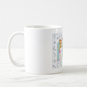 Skolflickor med universitetsexamen kaffemugg
