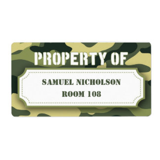 Skolförråd bok i armén Camo Egendom Fraktsedel