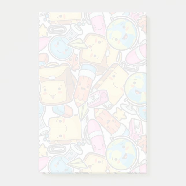 Skolförråd Mönster Post-it Notes Block (Framsida)