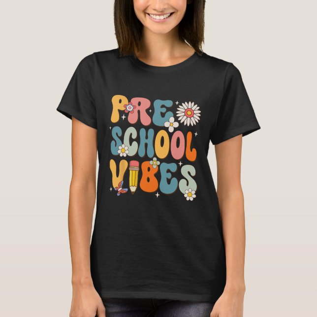 Skolförskolan Vibes Back to school-dagen T Shirt (Framsida)