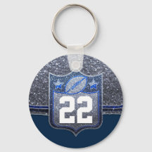 Skolfotbollsteamet Färg i Blue & Silver Glitter