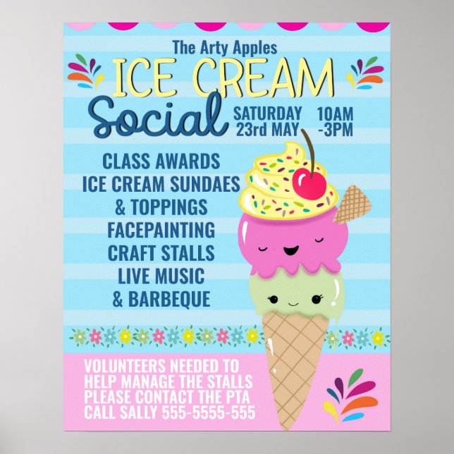 skolglass social Flyer Summer Break Poster (Framsidan)
