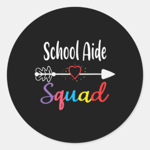 Skolhjälp Squad Rolig Byck Till Skolan Lärare Till Runt Klistermärke