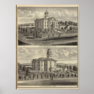 Skolhus, San Jose, Kalifornien Poster