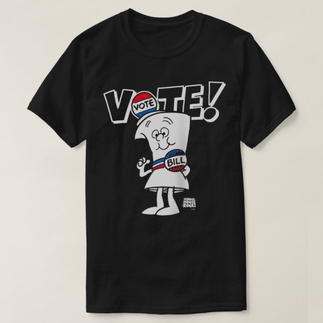 Skolhus Sten-omröstning med Bill med vit typ T Shirt (Design framsida)