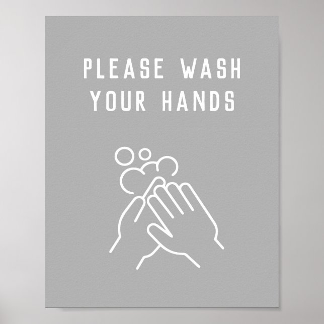 Skolhygien Tvätta Händer Poster (Framsidan)