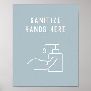 Skolhygiensanpassa Händerna här Poster
