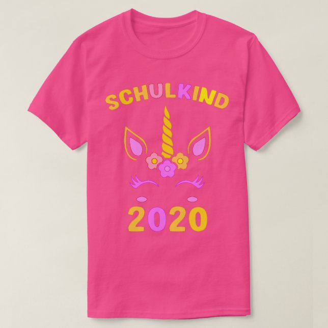 Skolinskrivningen börjar med skolbarn lustigt 1 t shirt (Design framsida)