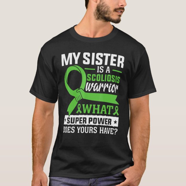 Skolios  Ryggskada Krigare Bror Skolios  T Shirt (Framsida)