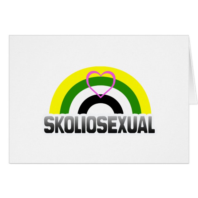 Skoliosexuell stolthet hälsningskort (Framsidan Horizontal)
