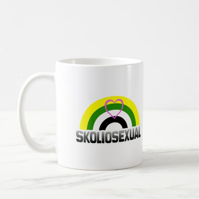 Skoliosexuell stolthet kaffemugg (Vänster)