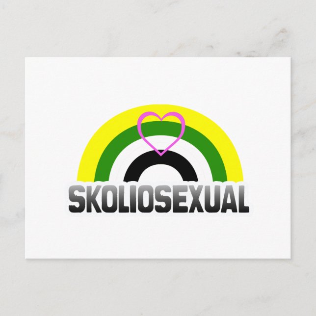 Skoliosexuell stolthet vykort (Framsida)
