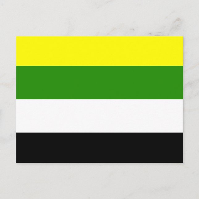 Skoliosexuell stolthetsflagga vykort (Framsida)