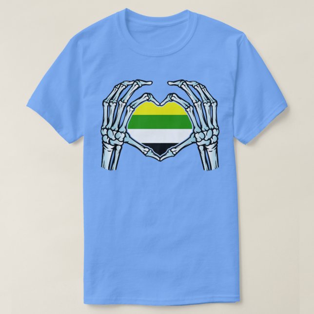 Skoliseual Gay Skeleton Nonbinary Seual Identity T Shirt (Design framsida)