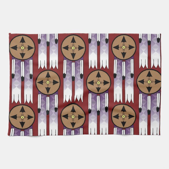 Skölj färgruta kökshandduk (Horisontell)