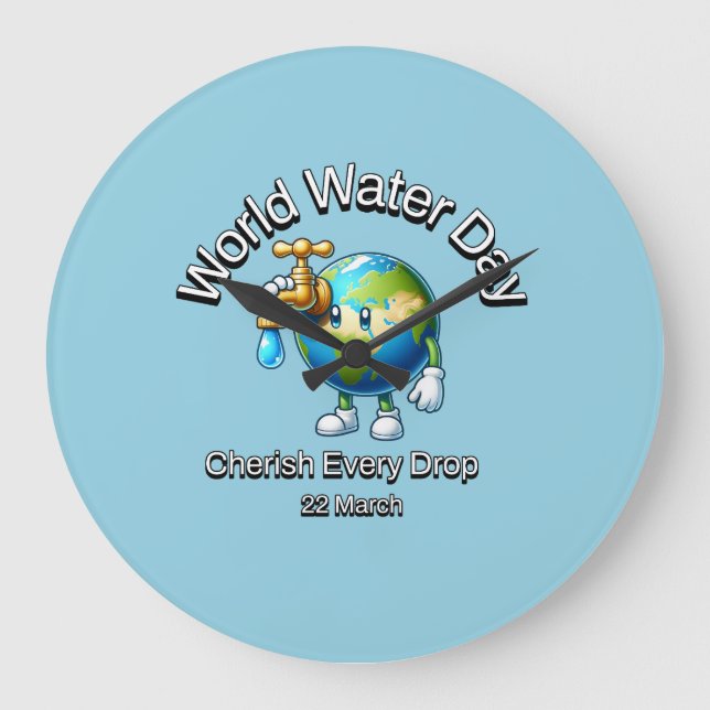 Skölj varje fall. Världsdagen i Vatten. Stor Klocka (Framsida)