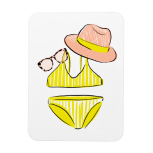 Sköljning av Sol - Gult Swimdress Magnet