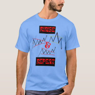 Sköljning och upprepning av handel med skogsområde t shirt
