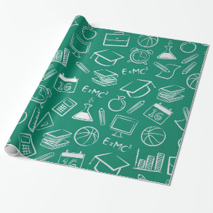 Skolkemikalien mönster presentpapper